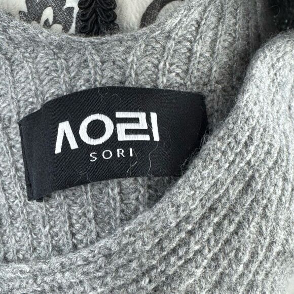 Sori V-Neck Wool Cashmere Blend Dolman Sweater - Picture 6 of 7